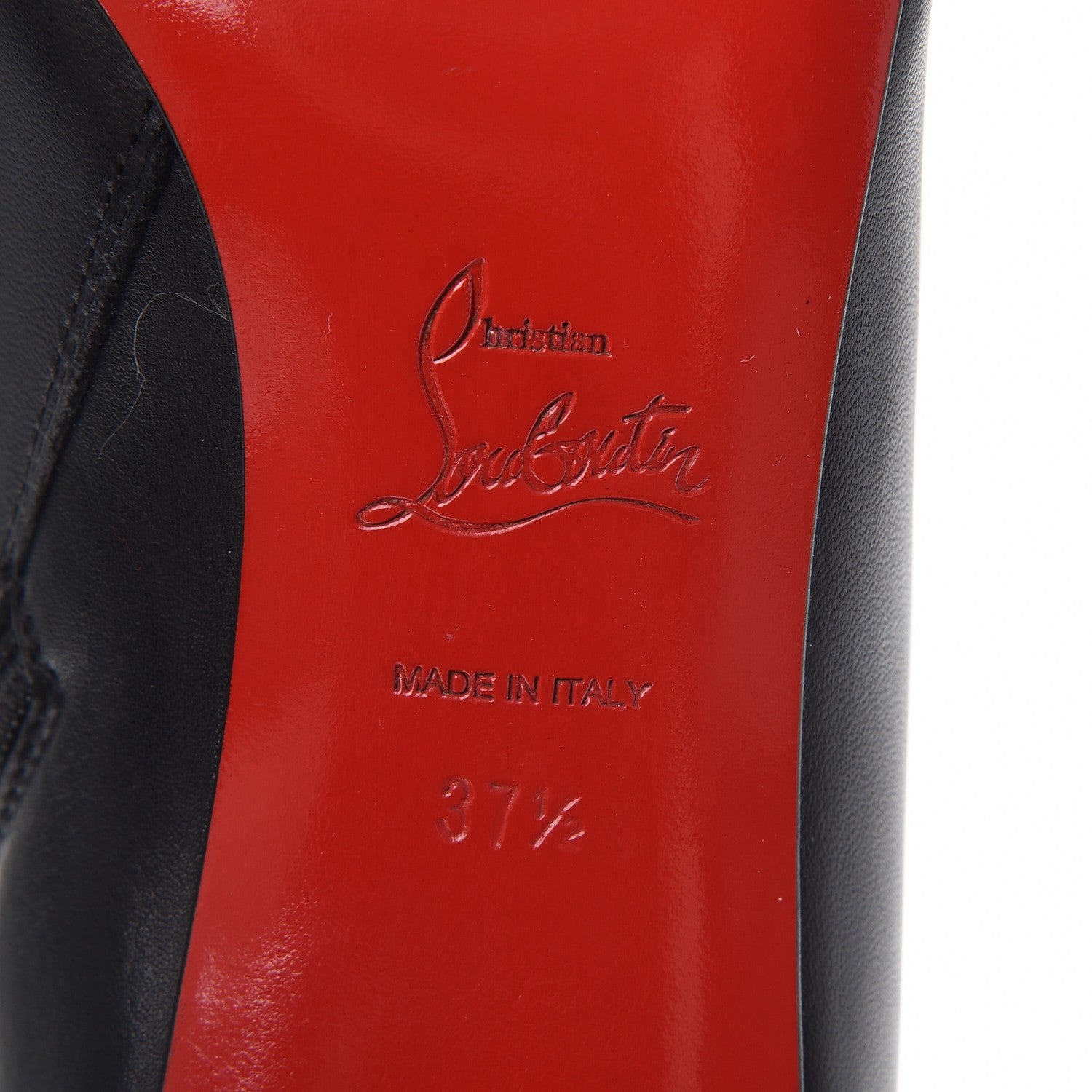 Christian Louboutin Calfskin Stefy Botte 70 Tall Boots 37.5 Black 6 of 9