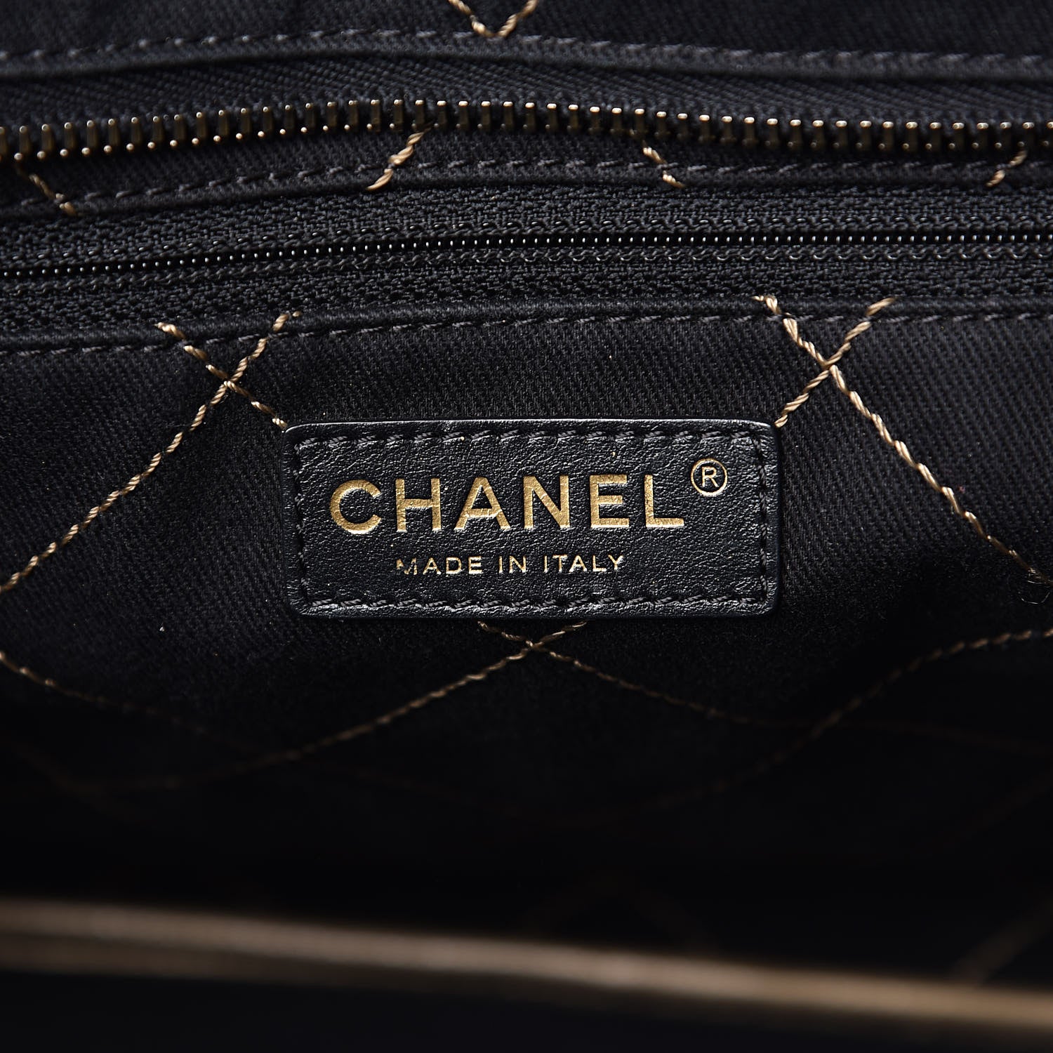 Chanel Grained Calfskin Large Shopping Fever Tote Gold 7 of 16