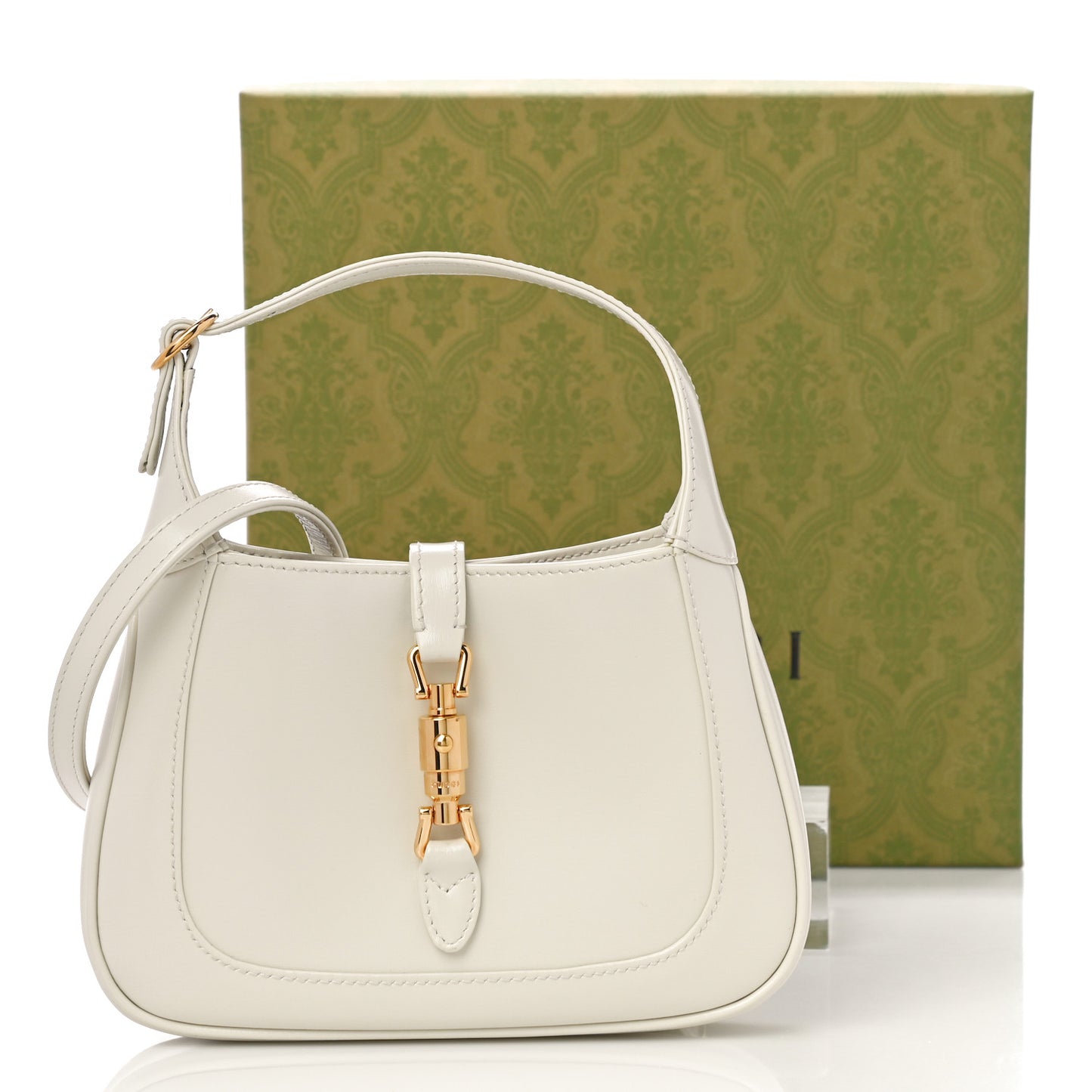 Boarded Dyana Lux Calfskin Mini Jackie 1961 Hobo Mystic White