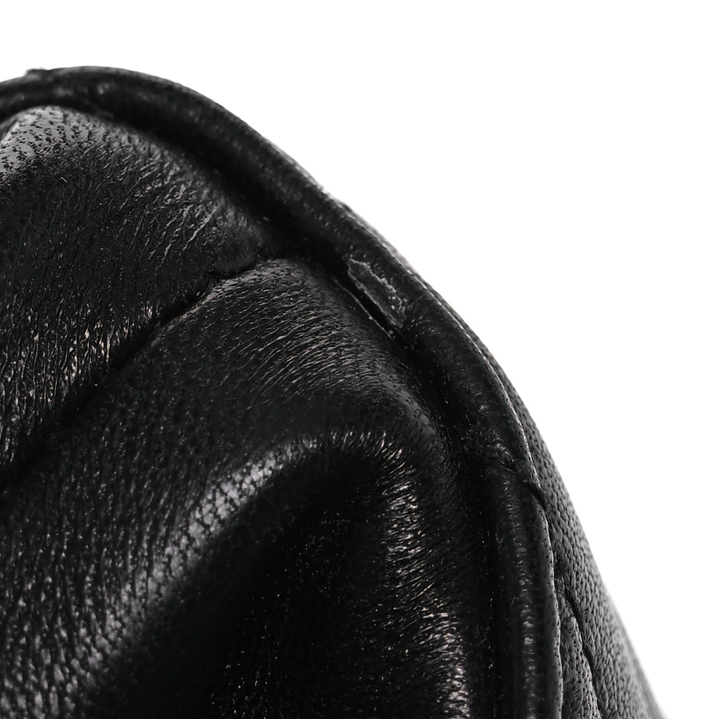 Lambskin Matelasse Monogram Joe Nano Bucket Bag Black
