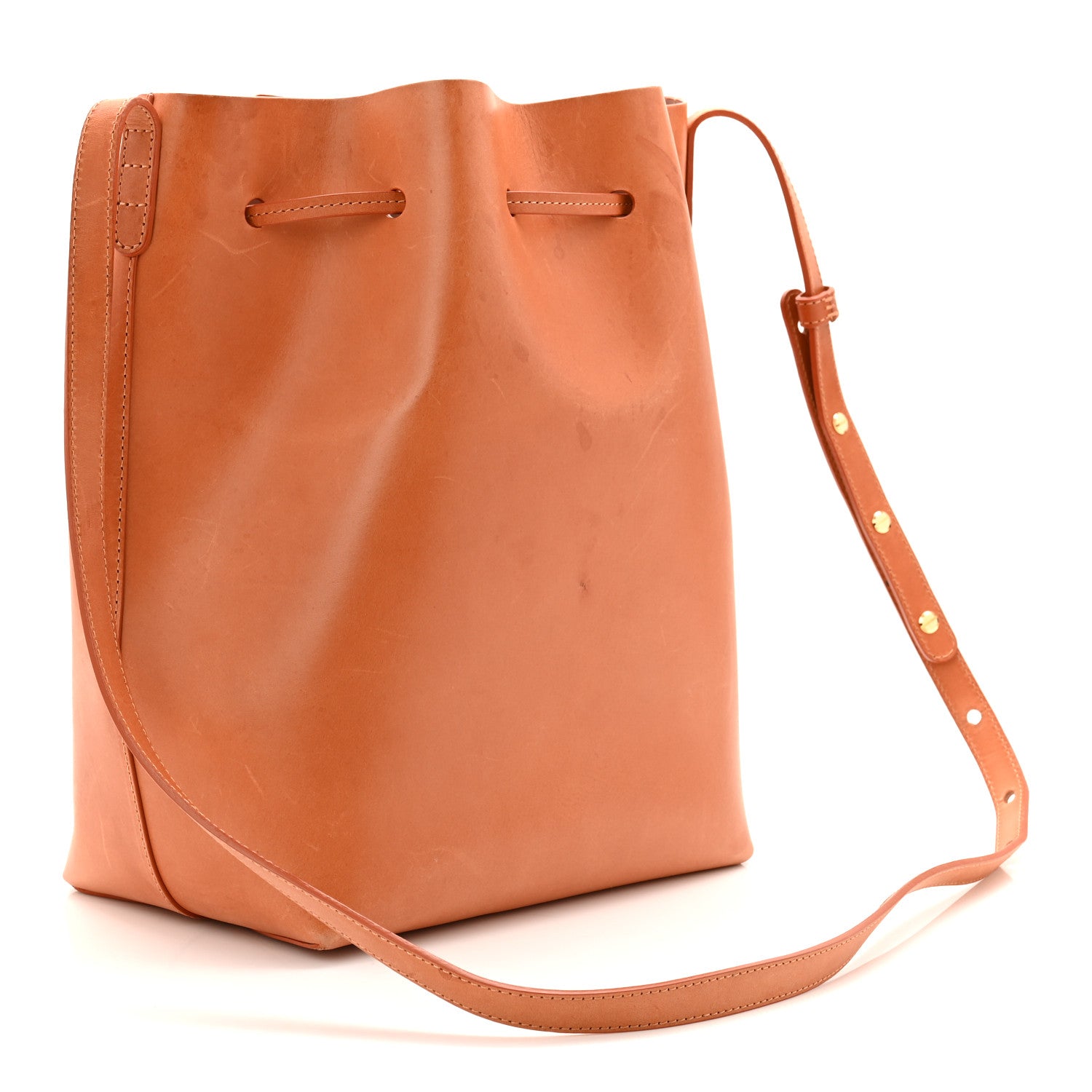 Mansur Gavriel Vegetable Tanned Calfskin Bucket Bag Cammello Rosa 4 of 15