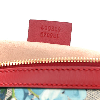 Gucci GG Supreme Monogram Blooms Small Boston Beige Blue Navy Hibiscus Red 7 of 9