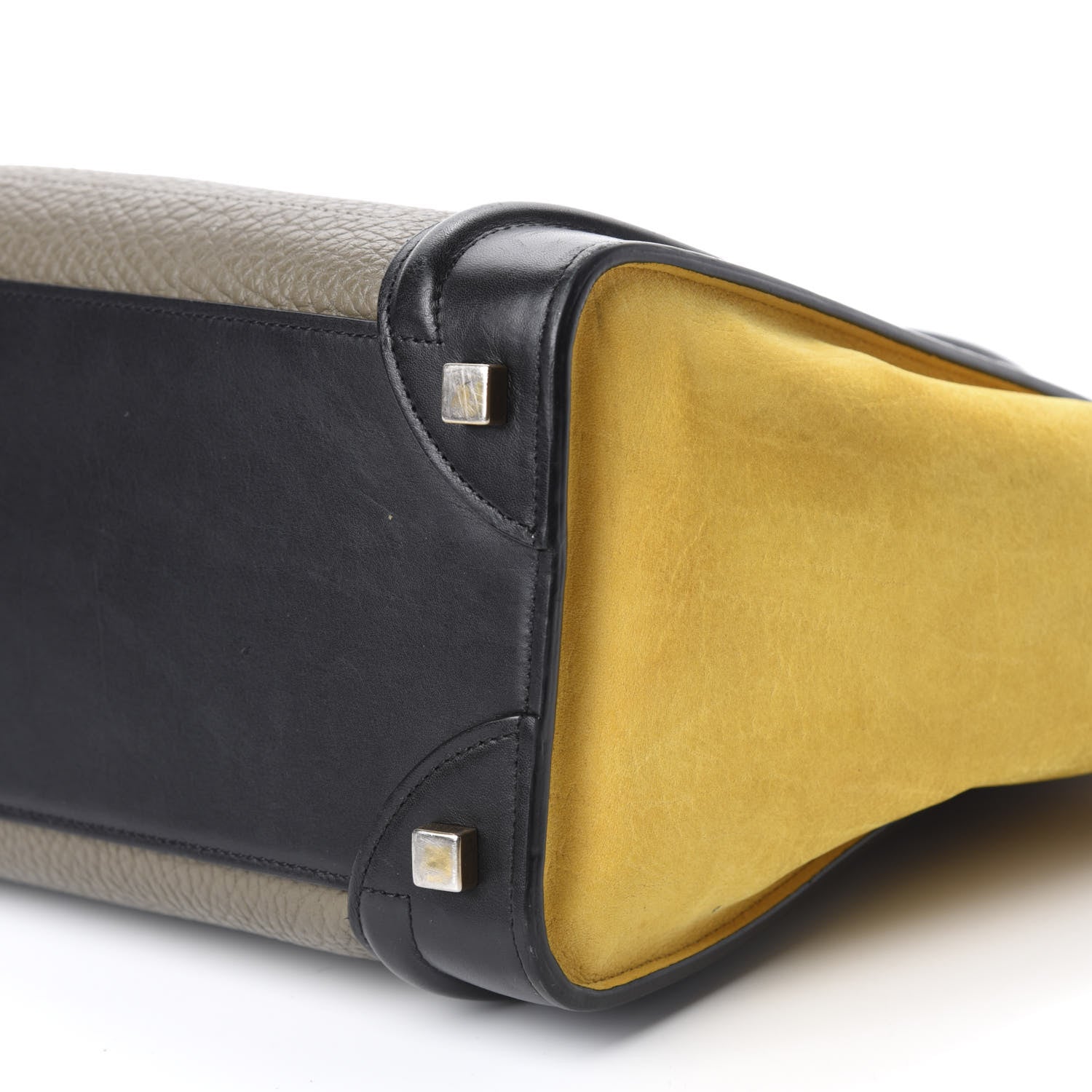 Celine Bullhide Calfskin Nubuck Micro Tri-Color Luggage Amber 7 of 13