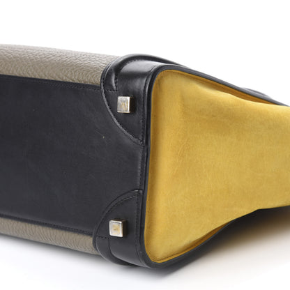 Celine Bullhide Calfskin Nubuck Micro Tri-Color Luggage Amber 7 of 13