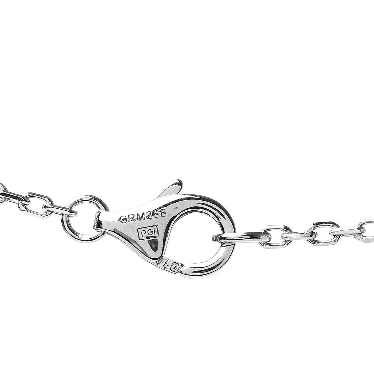 18K White Gold Diamond Interlocking LOVE Paved Necklace