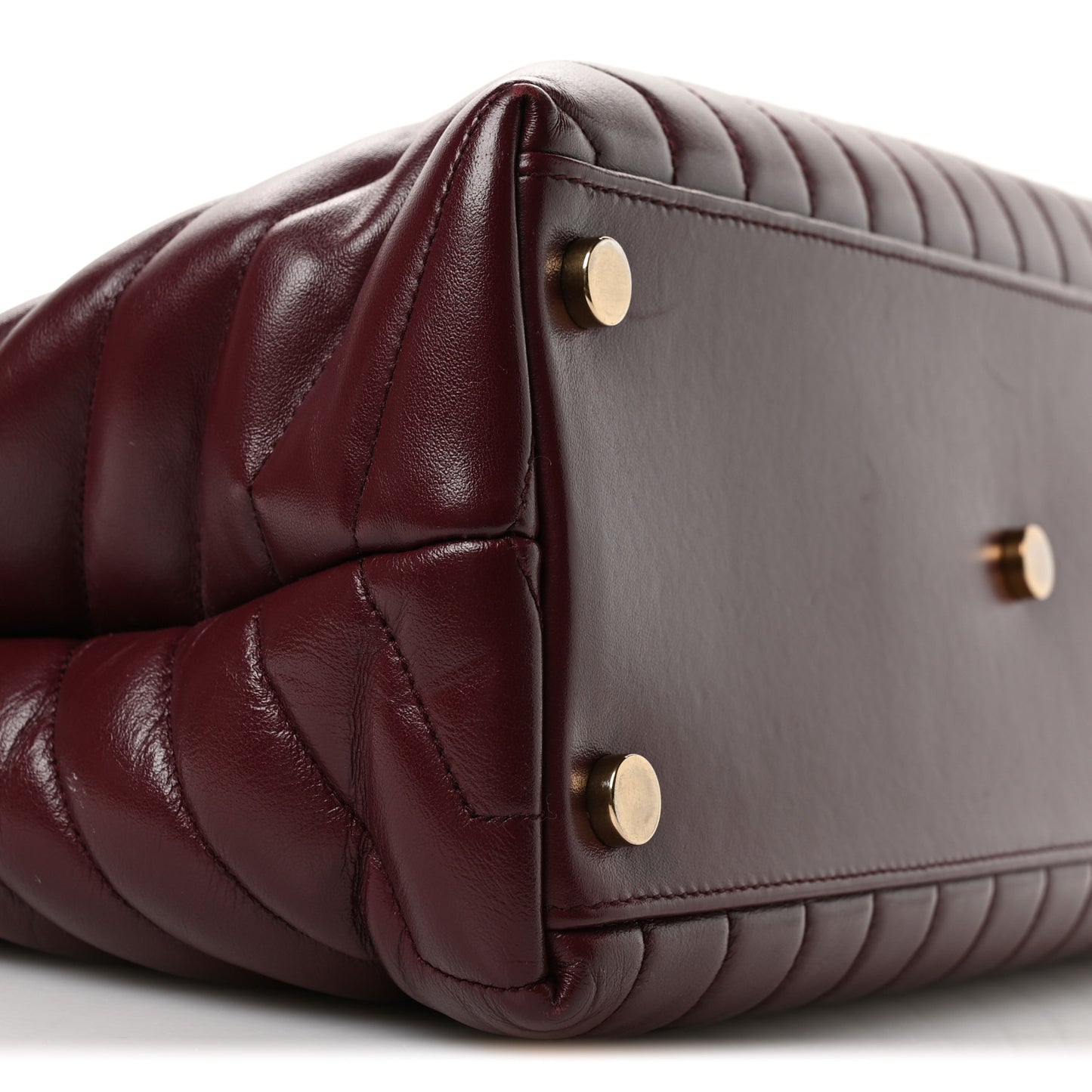 Calfskin Y Quilted Monogram Large Loulou Chain Satchel Rouge Legion