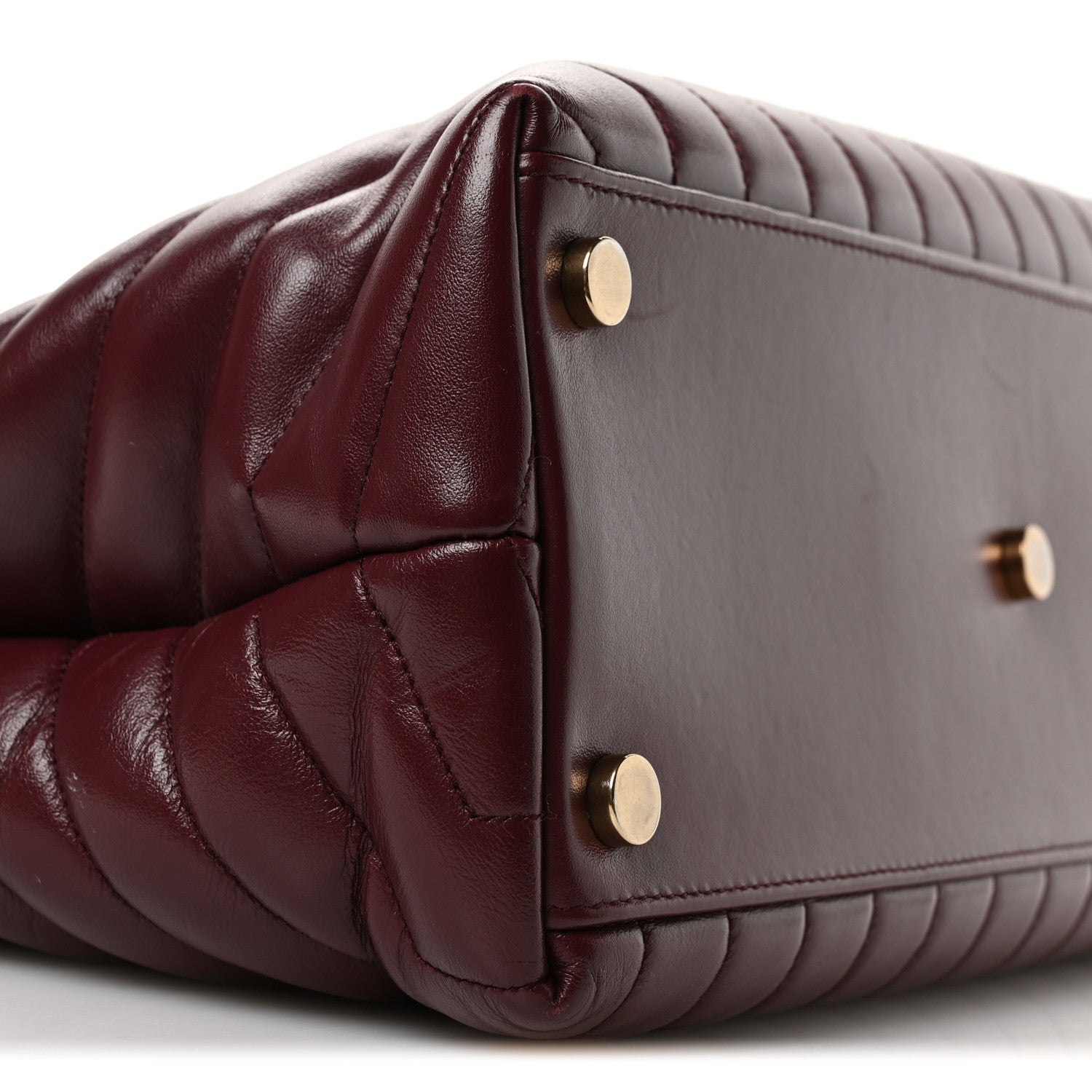 Saint Laurent Calfskin Y Quilted Monogram Large Loulou Chain Satchel Rouge Legion 9 of 10