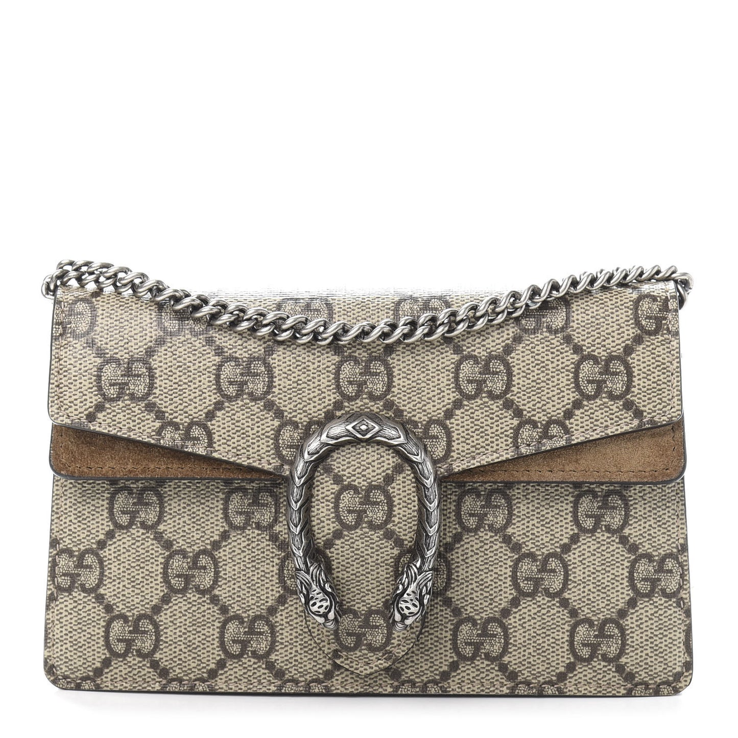 GG Supreme Monogram Super Mini Dionysus Shoulder Bag Taupe