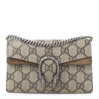 Gucci GG Supreme Monogram Super Mini Dionysus Shoulder Bag Taupe 1 of 12