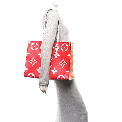Louis Vuitton Monogram Giant Onthego GM Rouge Rose 2 of 9