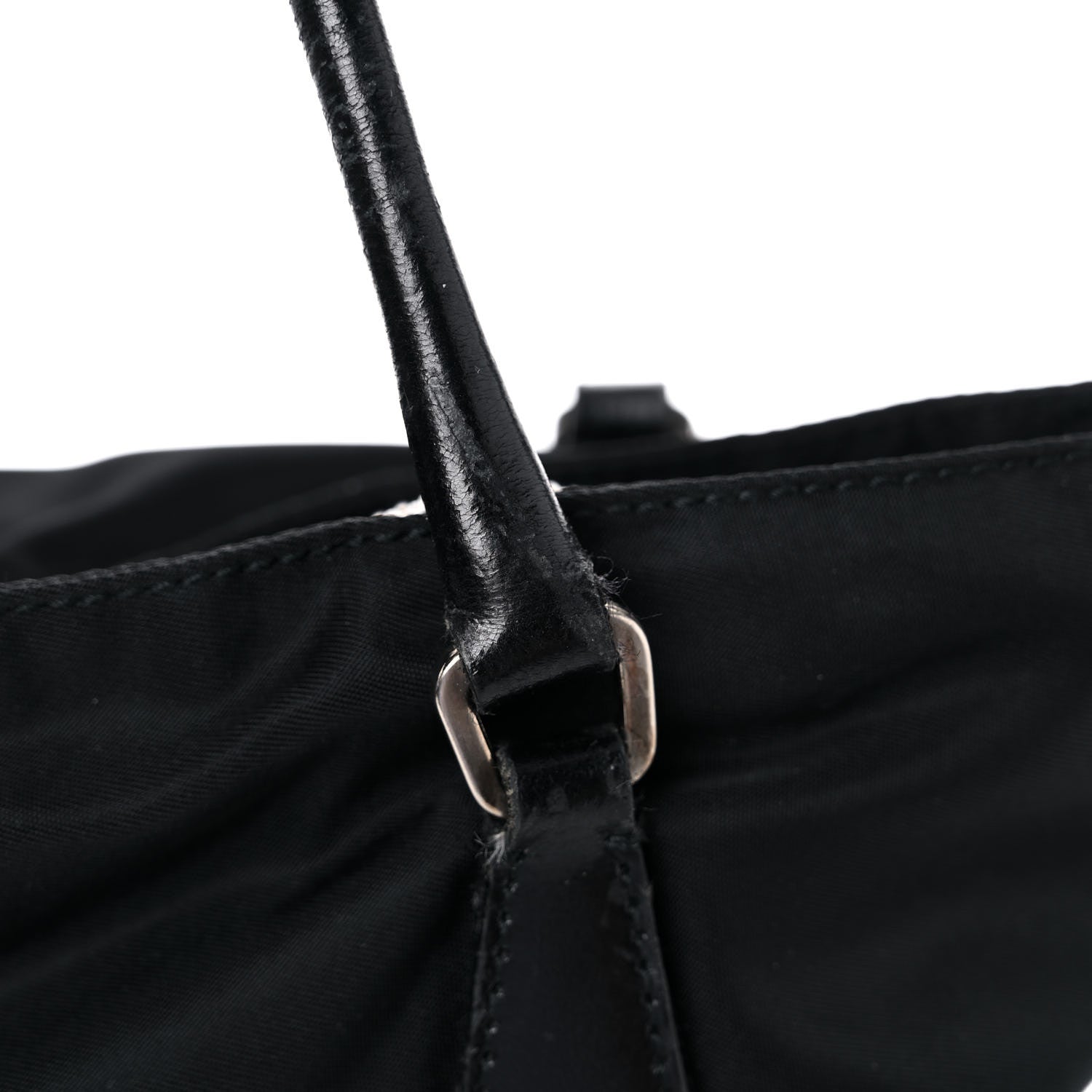 Prada Tessuto Nylon Soft Calf Tote Black 16 of 20
