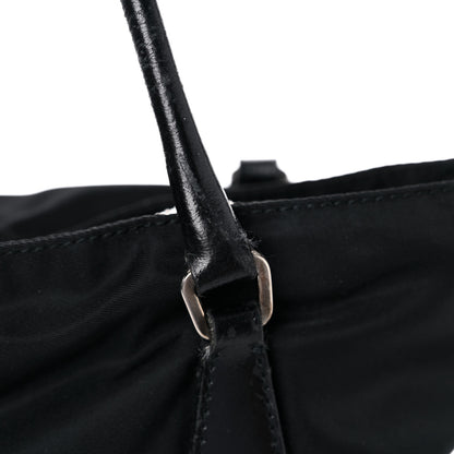 Prada Tessuto Nylon Soft Calf Tote Black 16 of 20