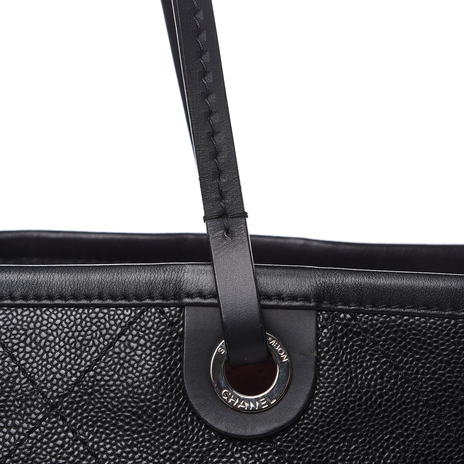 Chanel Grained Calfskin Large Shopping Fever Tote Black 14 of 17