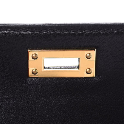 Hermes Matte Alligator Mini Kelly Sellier 20 Black 19 of 39