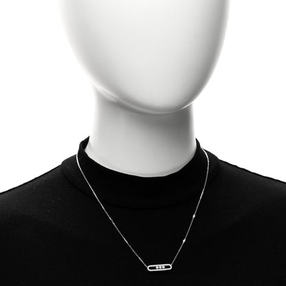 Messika 18K White Gold Diamond Baby Move Pave Necklace 2 of 5