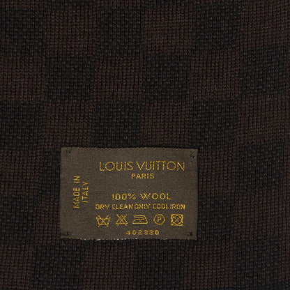 Louis Vuitton Wool Petit Damier Ebene Scarf Brown 3 of 4