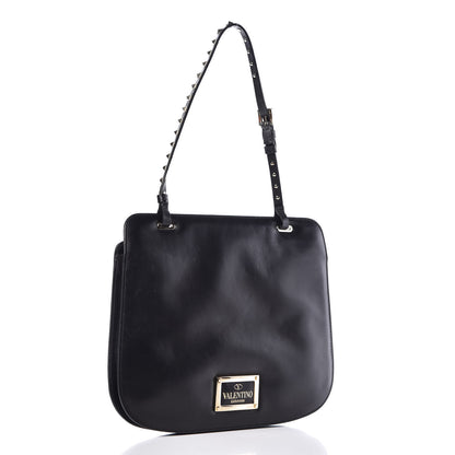 Valentino Garavani Vitello Rockstud Shoulder Satchel Black 3 of 10