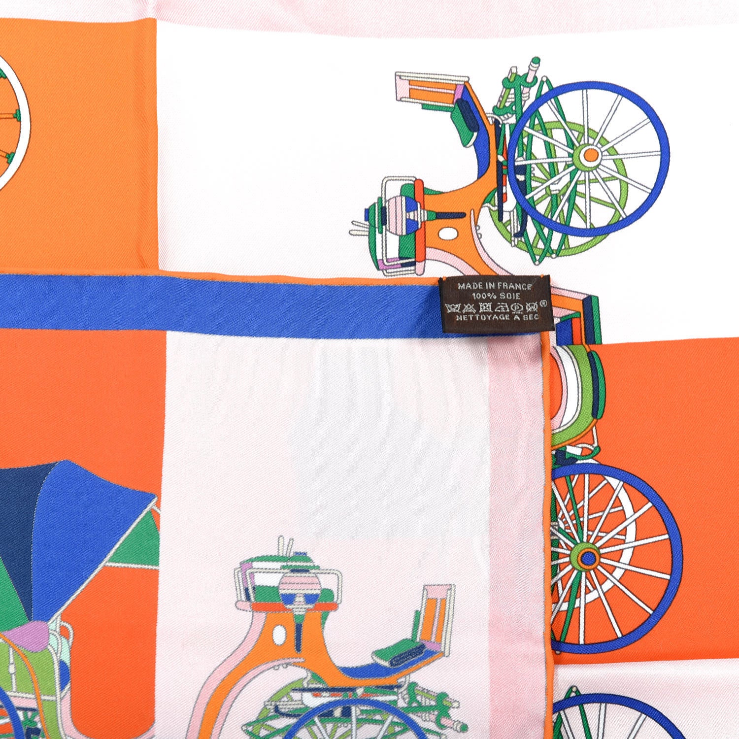 Hermes Silk Voitures Exquises Pocket Square 5 of 10