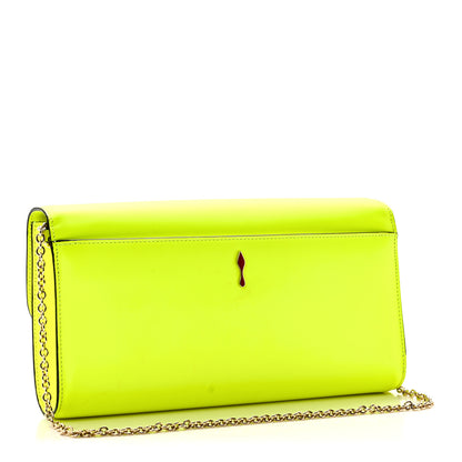 Christian Louboutin Matte Calfskin Riviera Clutch  Fluo Yellow 3 of 9