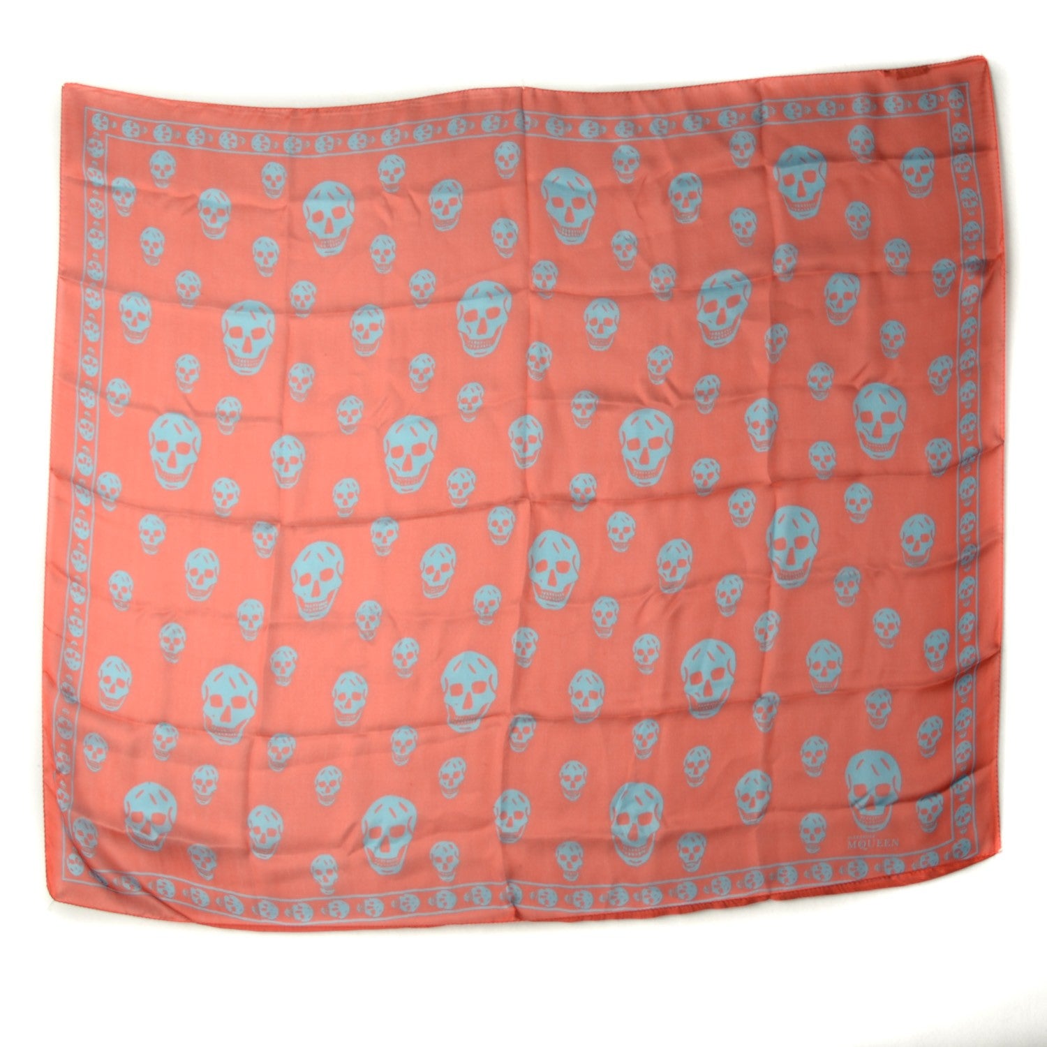 Alexander McQueen Silk Chiffon Skull Scarf Red 3 of 7