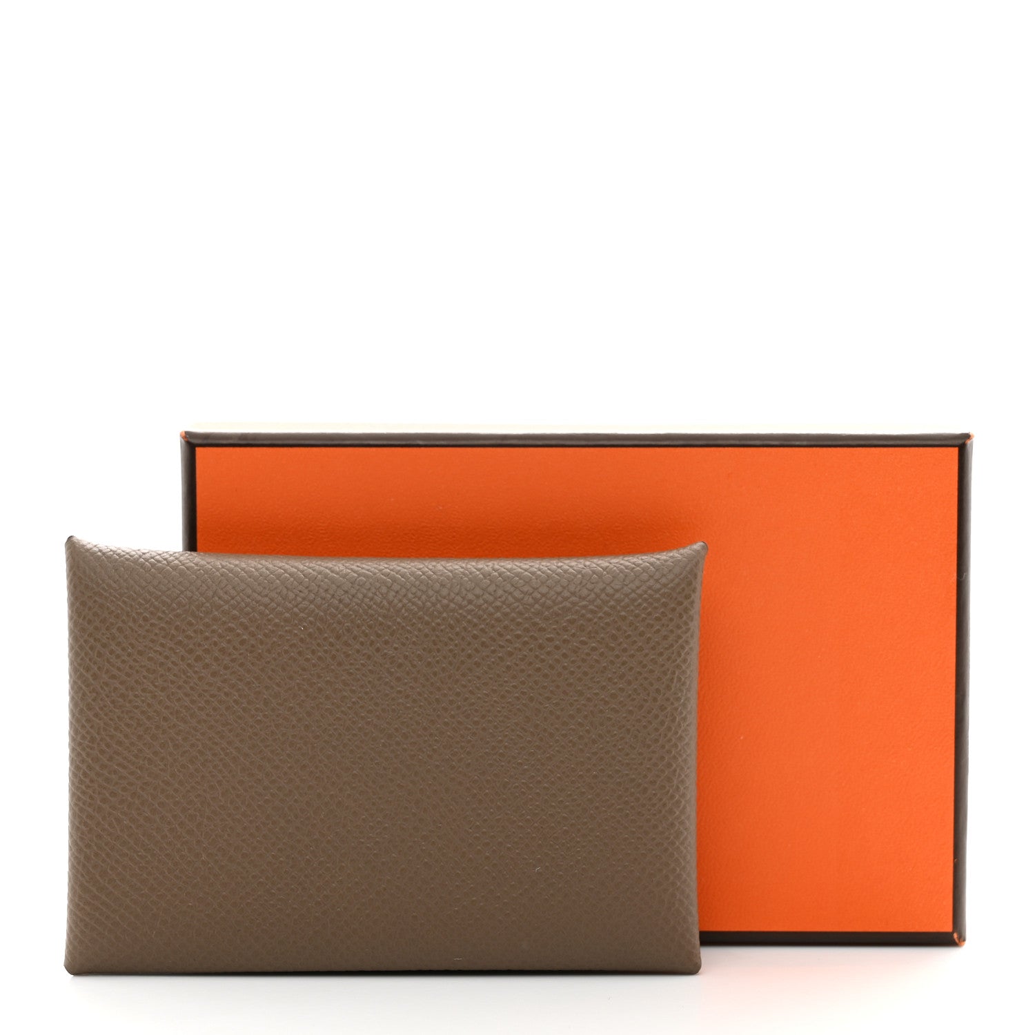 Hermes Epsom Calvi Card Case Etoupe 8 of 8