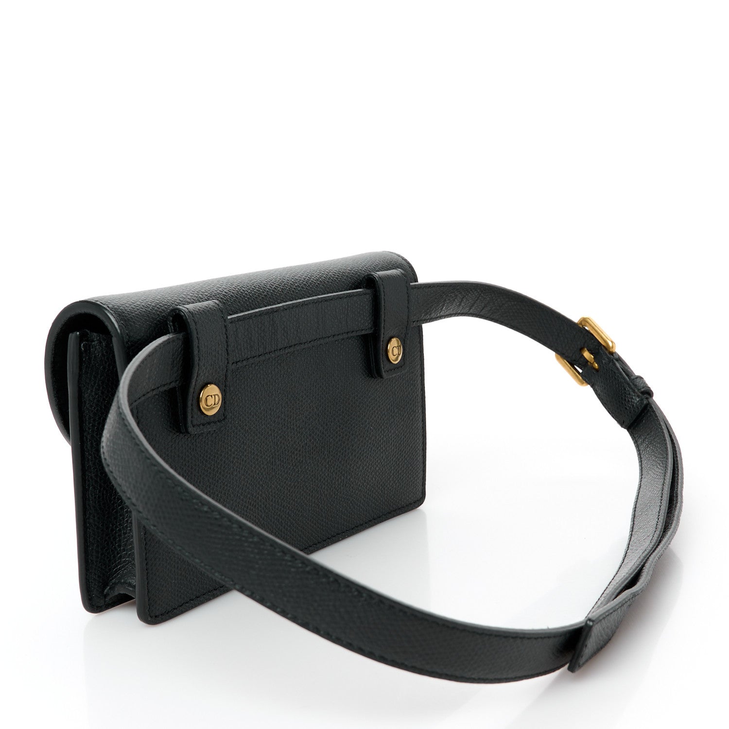 Christian Dior Grained Calfskin Saddle Belt Bag Black 3 of 10