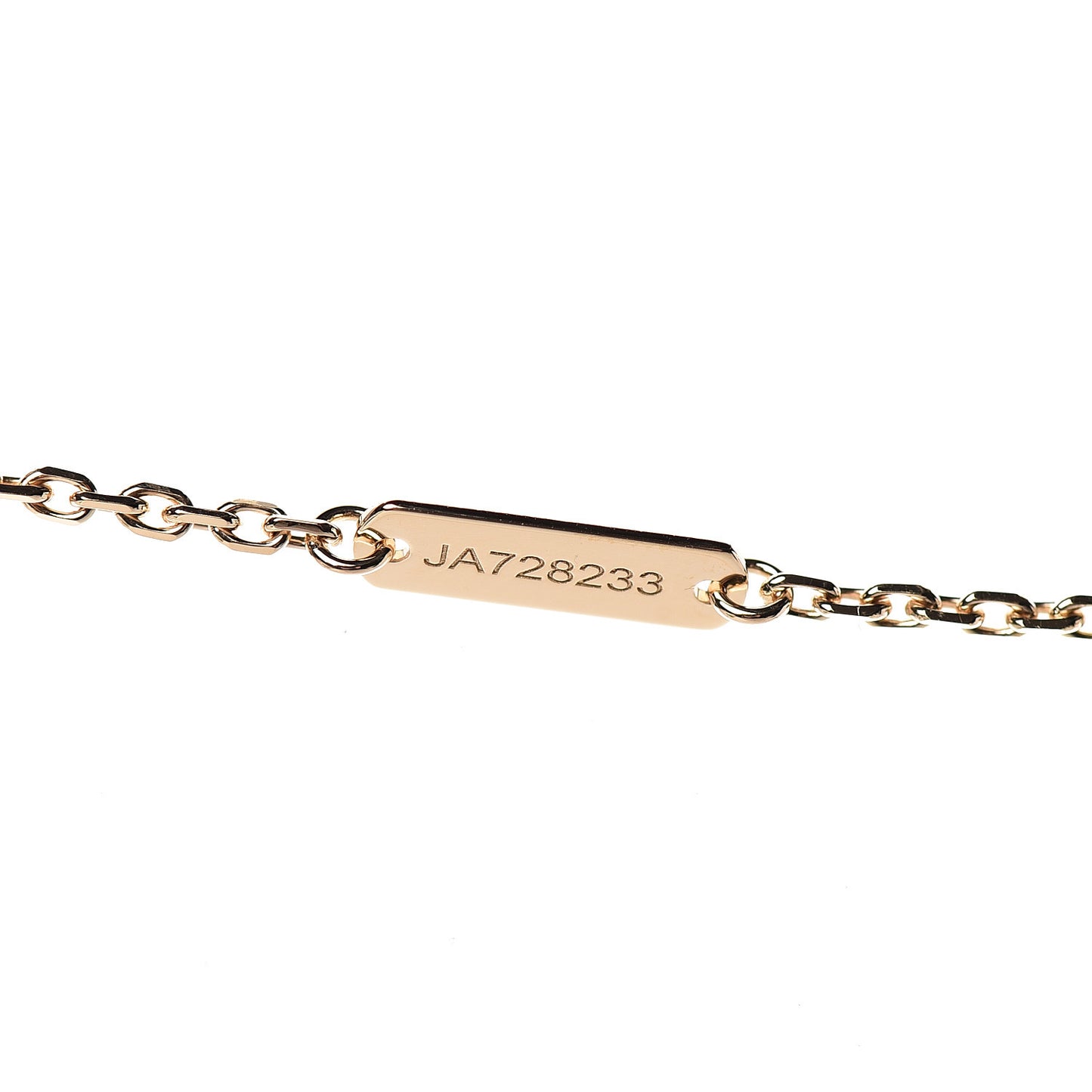 18K Yellow Gold Guilloche Vintage Alhambra Pendant Necklace