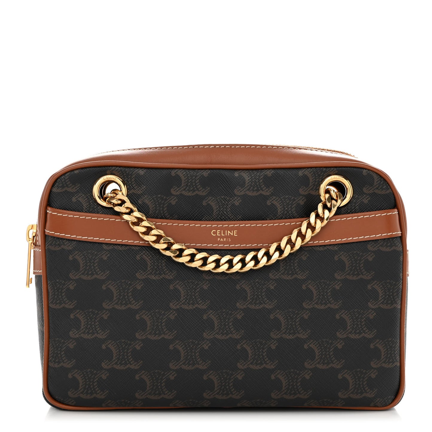 Triomphe Canvas Calfskin Medium Patapans Tan
