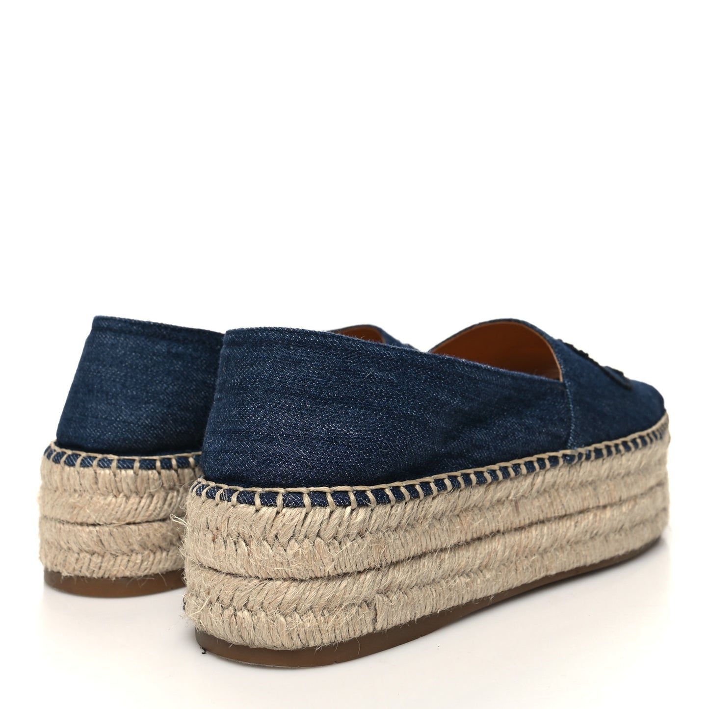 Denim Logo Espadrille Loafers 39.5 Blue