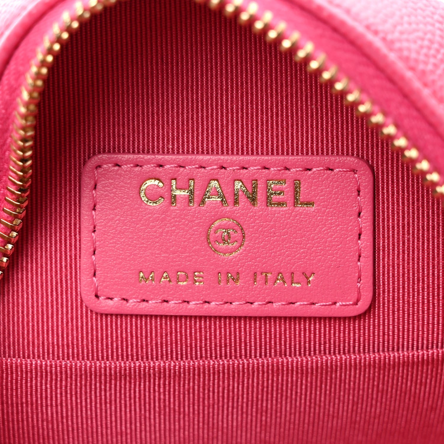 Chanel Caviar Quilted Round Clutch With Chain Pink 6 of 10