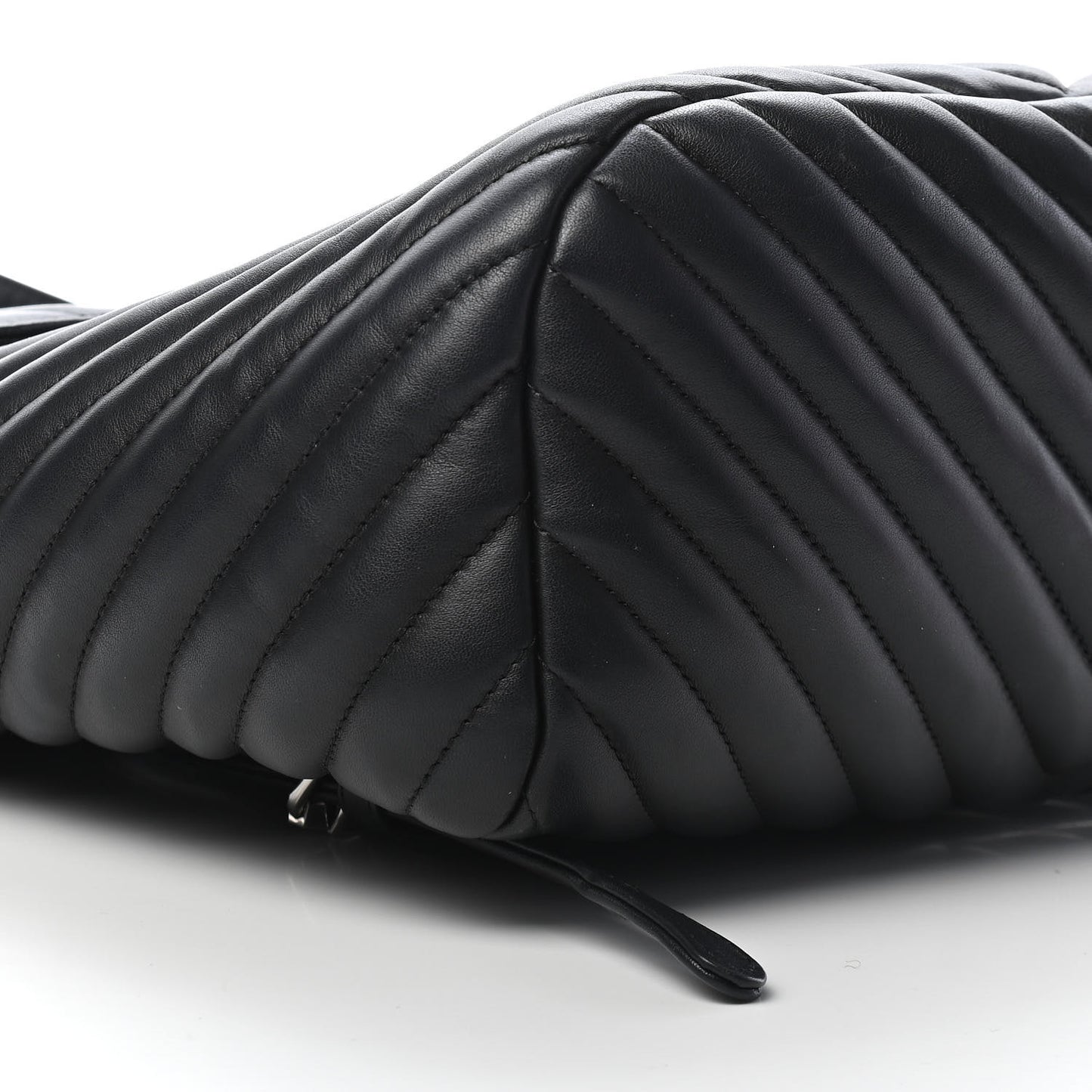 Calfskin Chevron Quilted Large Urban Spirit Backpack Black