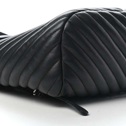 Chanel Calfskin Chevron Quilted Large Urban Spirit Backpack Black 8 of 9