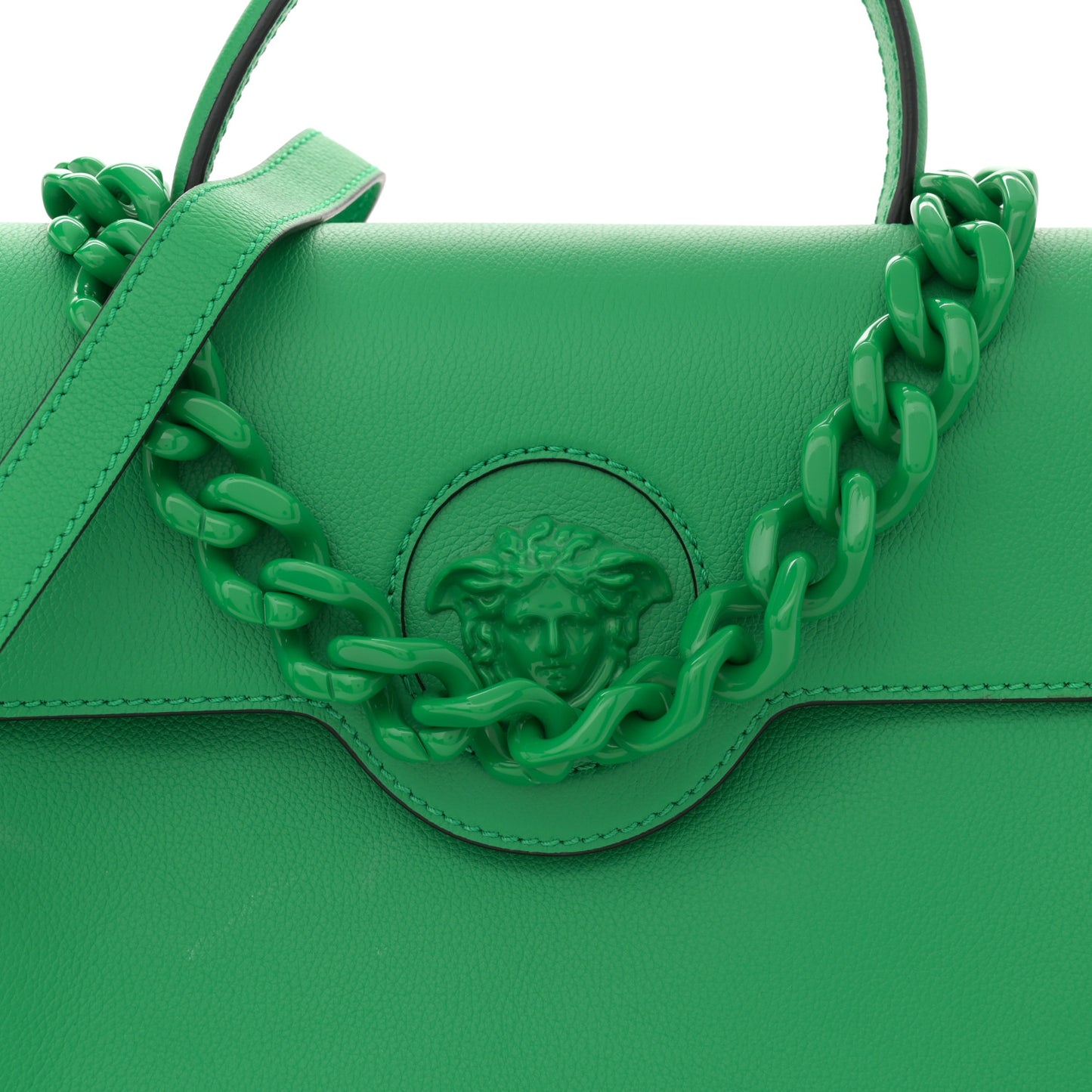Calfskin Large La Medusa Bag Green