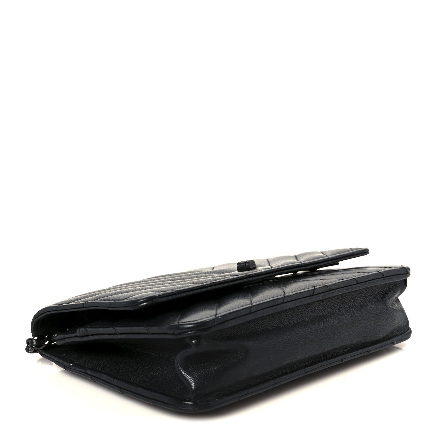 Sheepskin Chevron Reissue Wallet On Chain WOC So Black