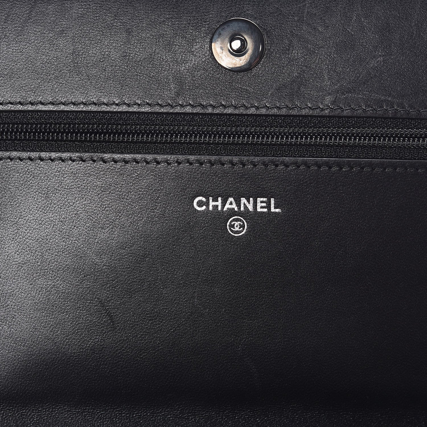Chanel Lambskin Quilted Boy Wallet On Chain WOC So Black 6 of 12