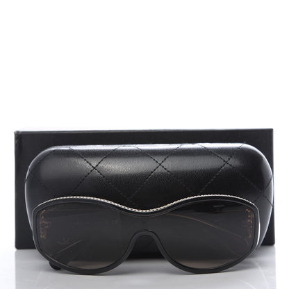 Chanel Shield Sunglasses 6052 Black Gold 8 of 8