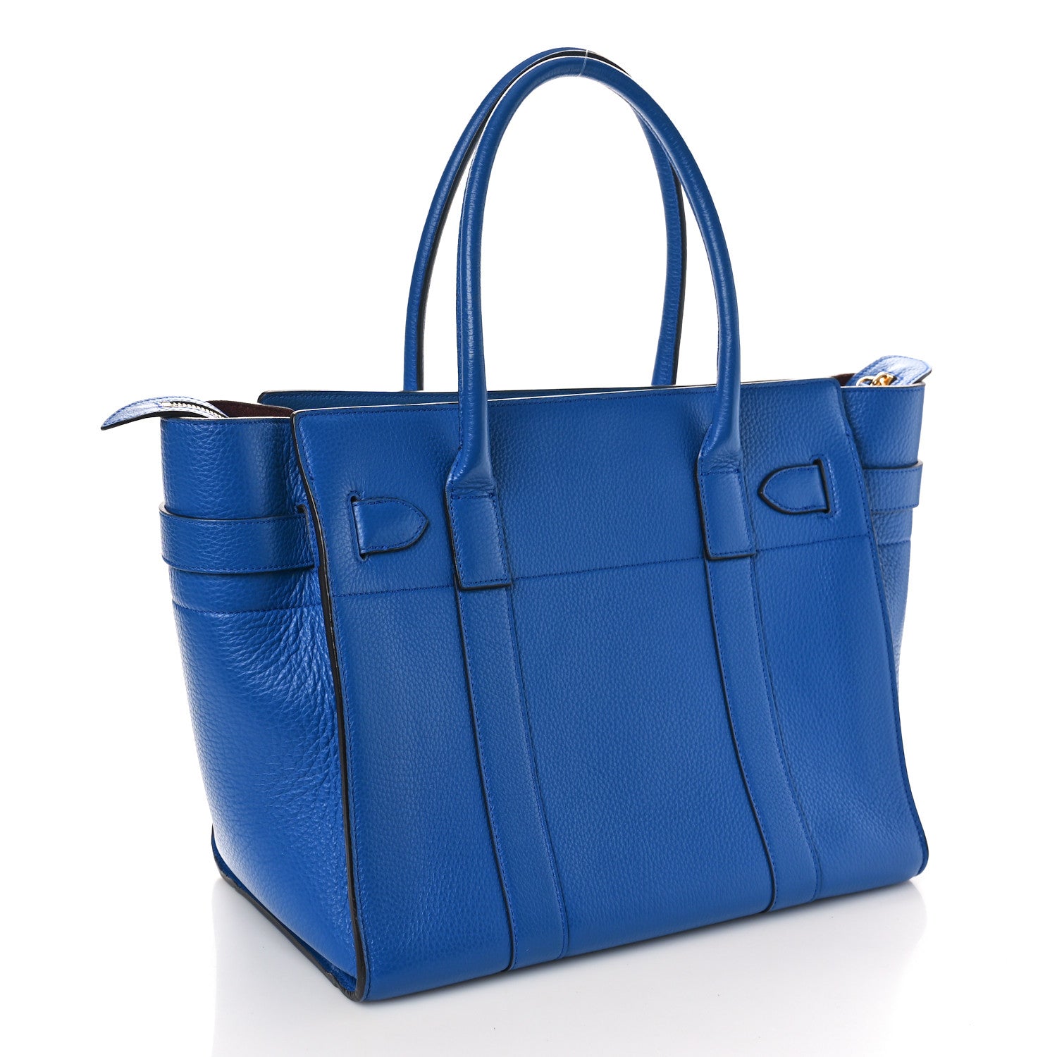 Mulberry Classic Grain Small Bayswater Zip Tote Porcelain Blue 3 of 9