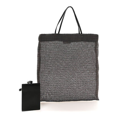The Row Mesh Saddle Calfskin Mini Barn Tote Bag Blue 3 of 10