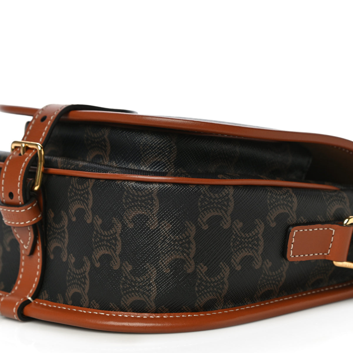 Triomphe Canvas Medium Folco Bag Tan