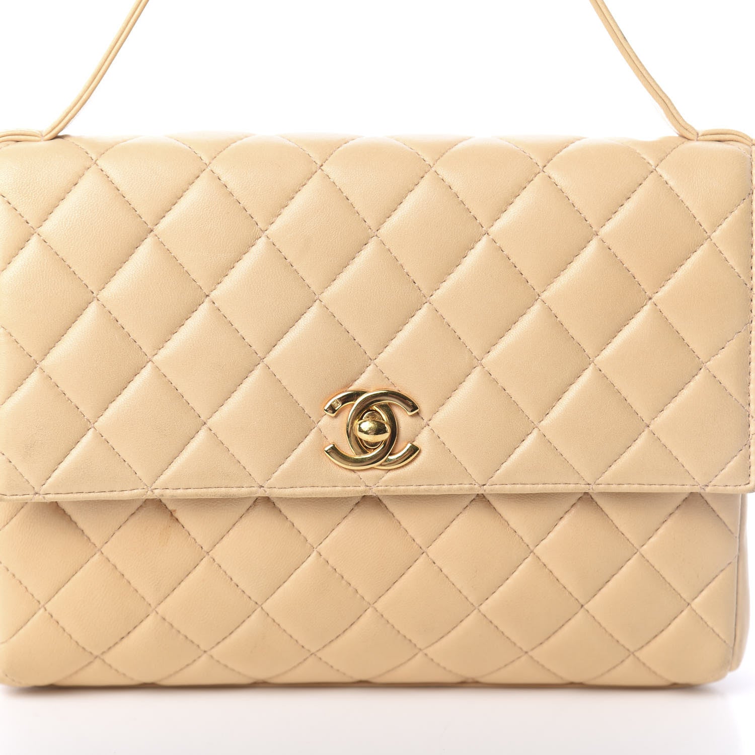 Chanel Lambskin Quilted Small Single Flap Beige Clair 9 of 9