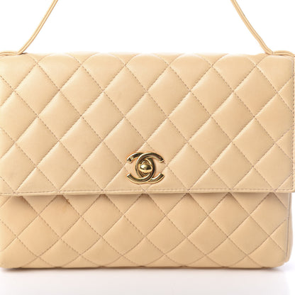 Chanel Lambskin Quilted Small Single Flap Beige Clair 9 of 9