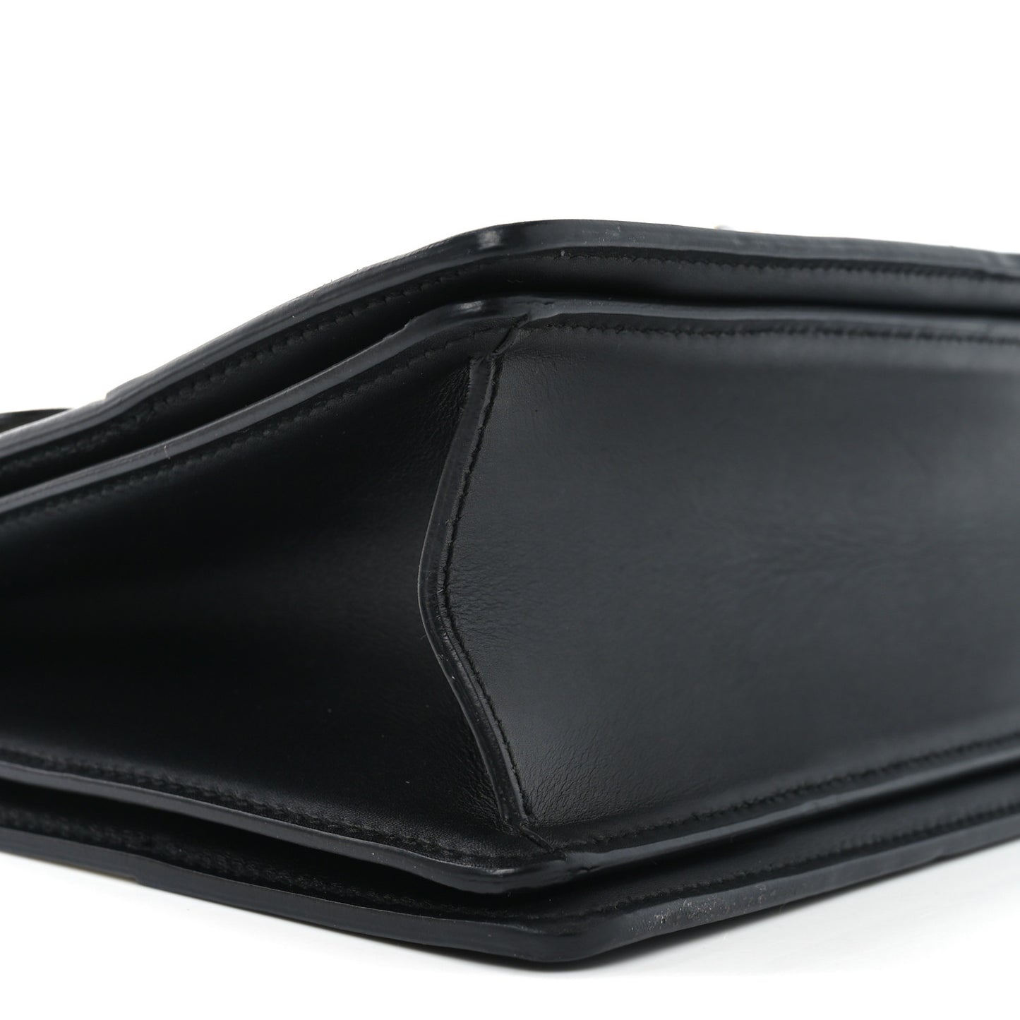 Calfskin Sylvie Web Small Queen Margaret Top Handle Bag Black White
