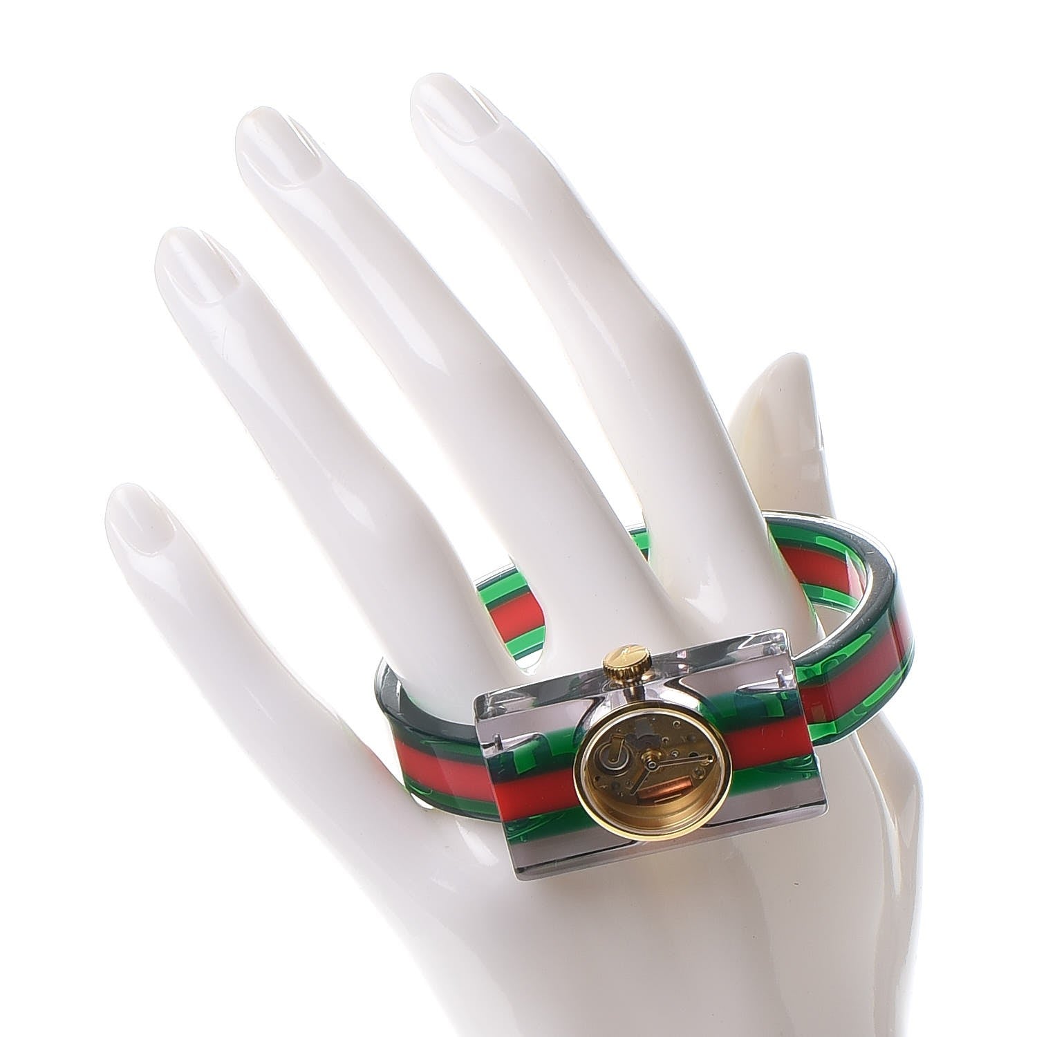 Gucci Stainless Steel Plexiglass 24mm Quartz Watch 2 of 8