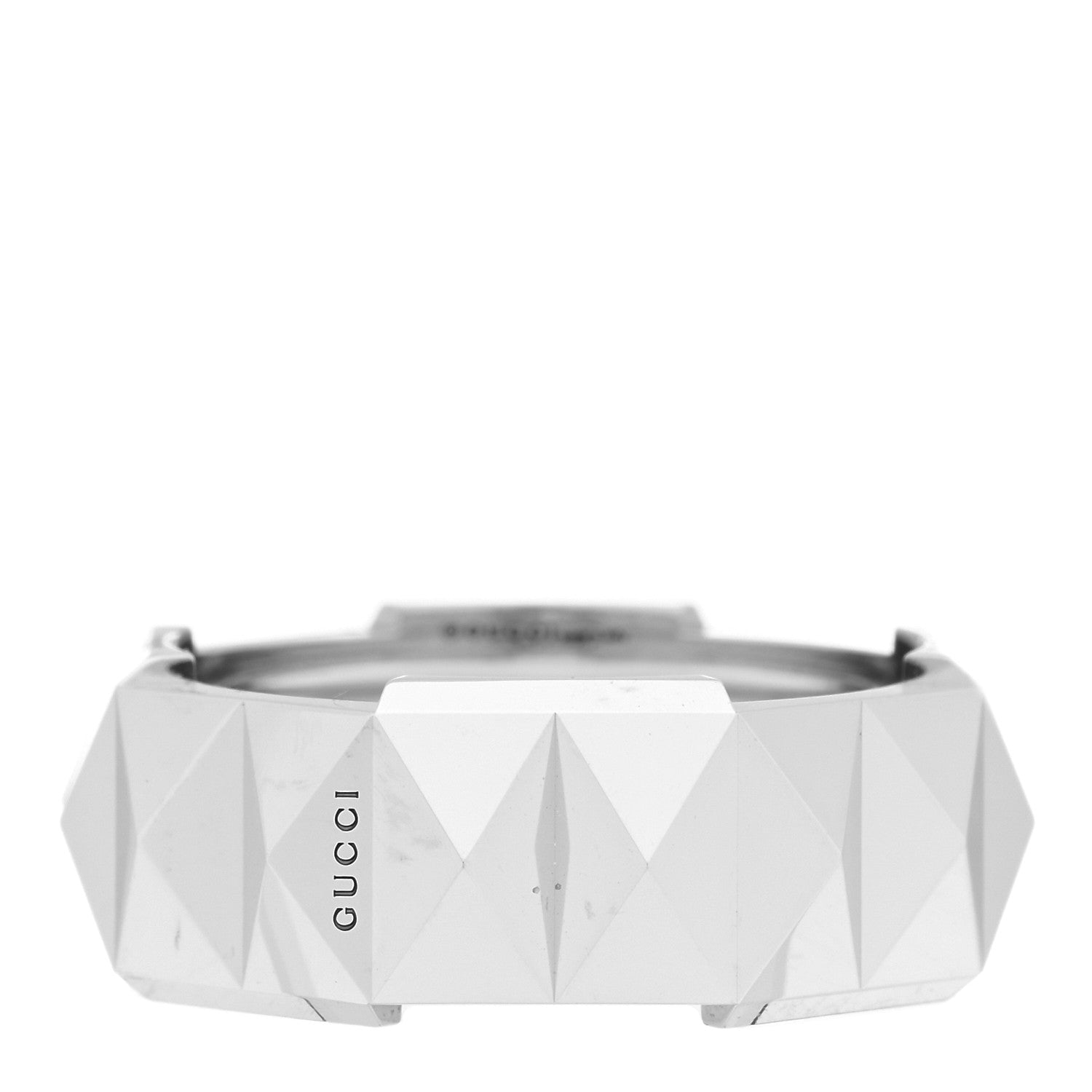 Gucci 18K White Gold 9mm Link To Love Stud Ring 62 10 1 of 5