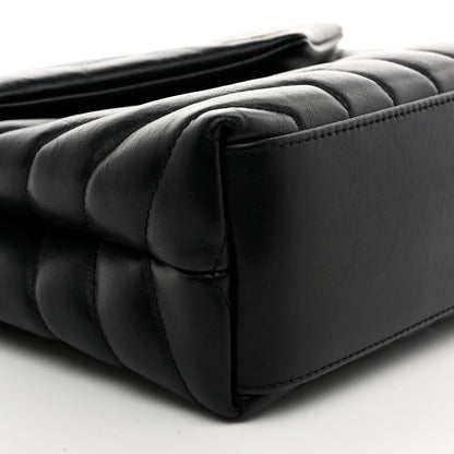 Saint Laurent Calfskin Y Quilted Monogram Small Loulou Chain Satchel Black 10 of 11