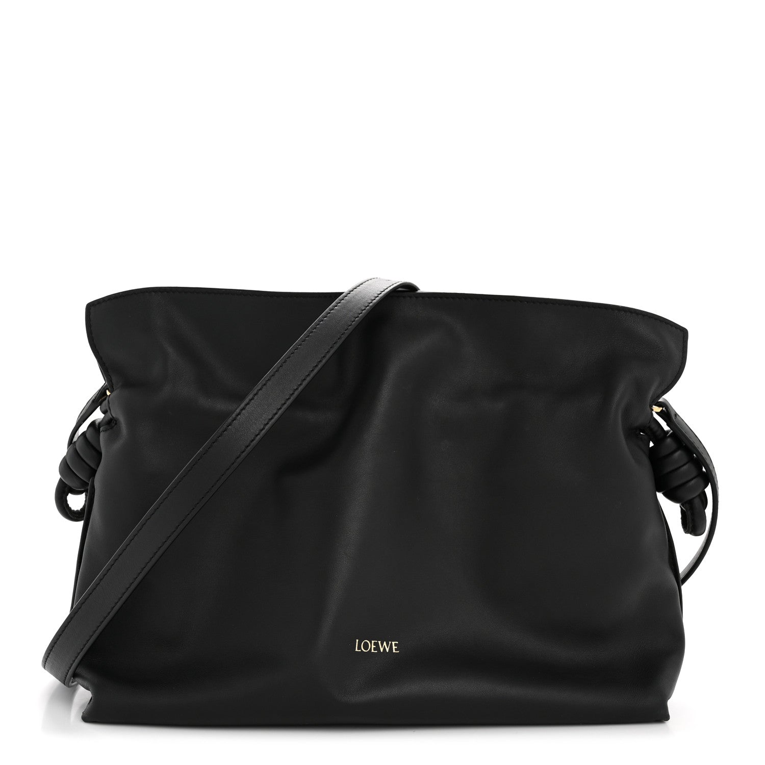 Loewe Calfskin Small Flamenco Knot Bag Black 1 of 11
