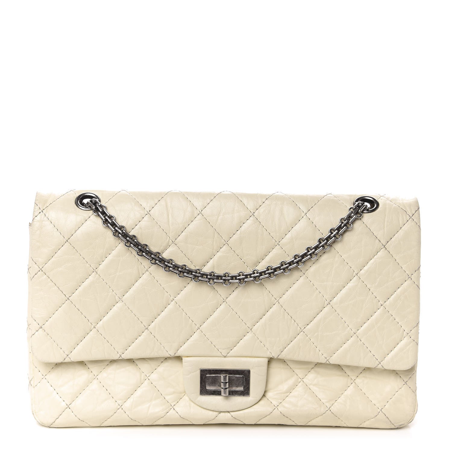 Chanel Aged Calfskin 2.55 Reissue 227 Flap Ivory 1 of 12