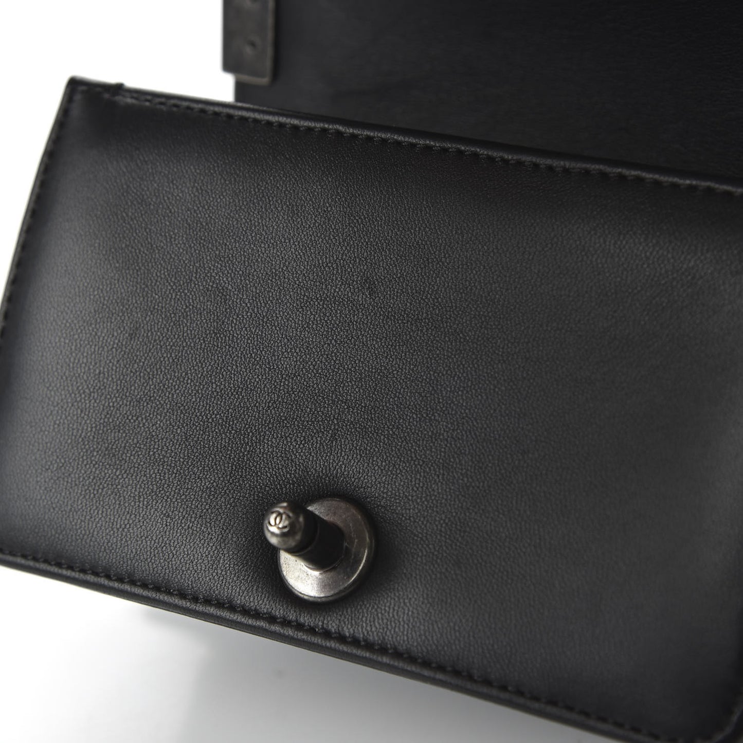 Lambskin Tweed Mini Boy Flap Black