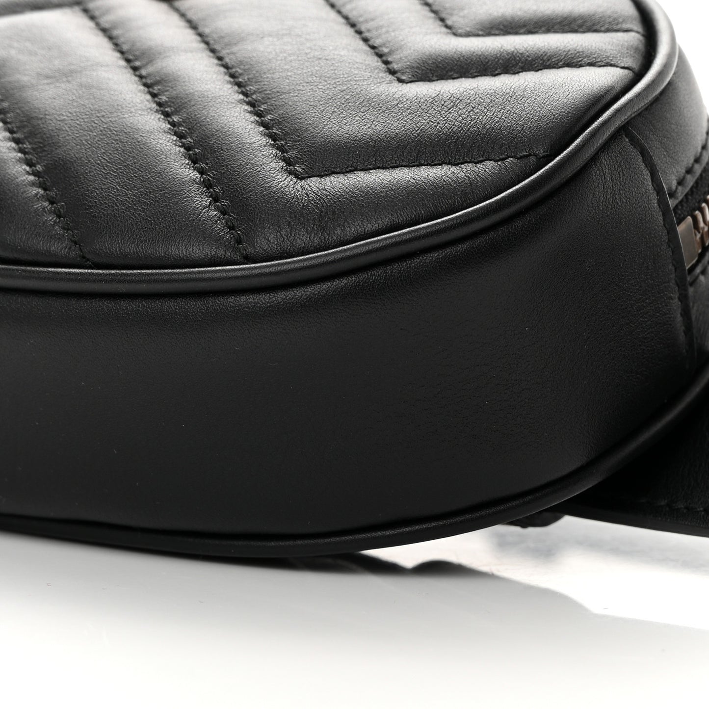Calfskin Matelasse GG Marmont Belt Bag 85 34 Black