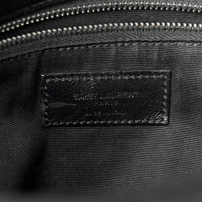 Saint Laurent Lambskin Quilted Toy Loulou Puffer Monogram Chain Satchel Black 7 of 11